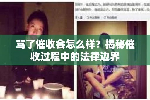 骂了催收会怎么样？揭秘催收过程中的法律边界