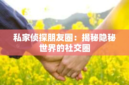 私家侦探朋友圈：揭秘隐秘世界的社交圈