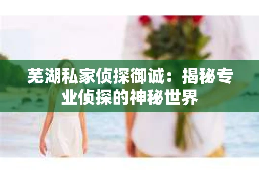 芜湖私家侦探御诚：揭秘专业侦探的神秘世界