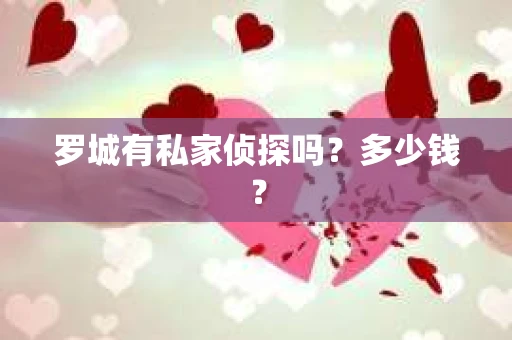 罗城有私家侦探吗？多少钱？