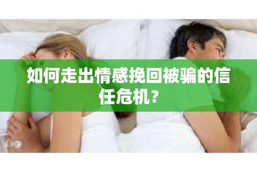 如何走出情感挽回被骗的信任危机？