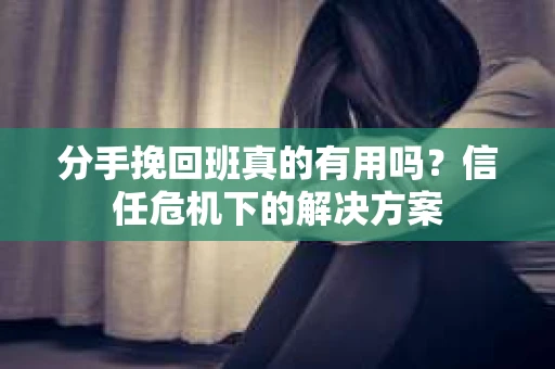 分手挽回班真的有用吗？信任危机下的解决方案